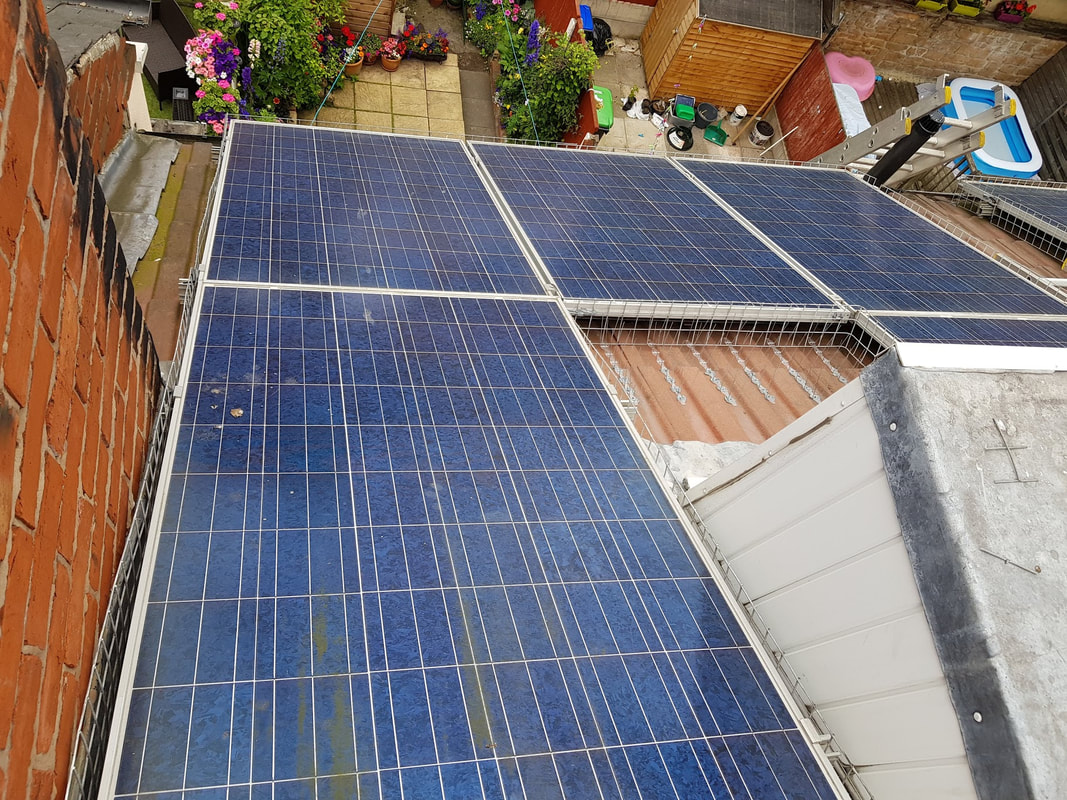 solar panels after pigeon proofing