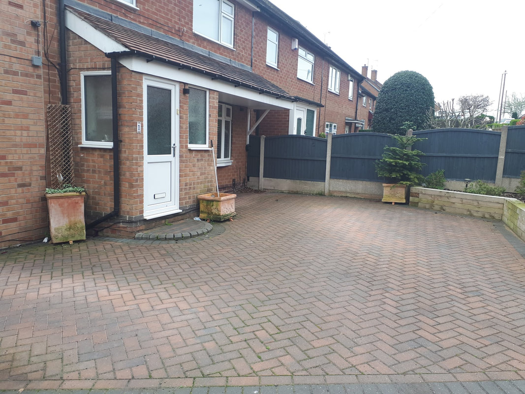 Block paving before professional Cleaning