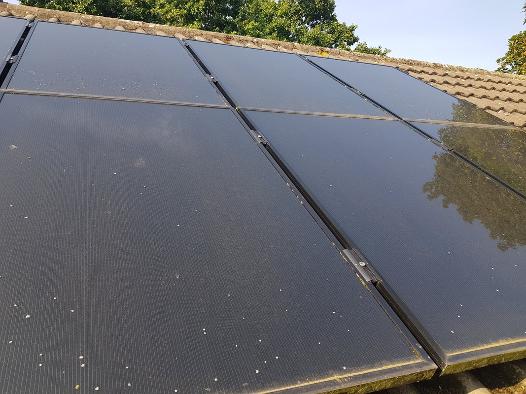 dirty looking solar panel