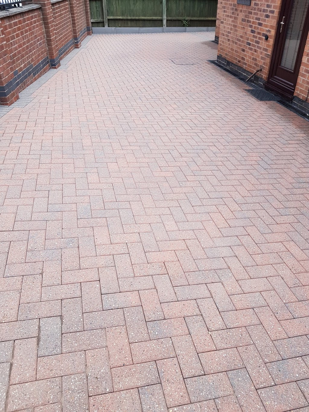 block paving after pressure washing