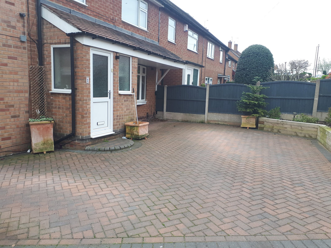 Block paving before professional cleaning