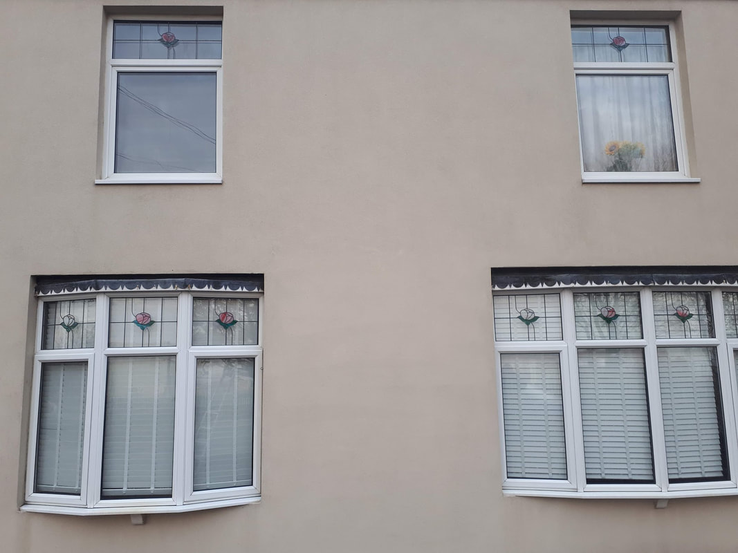 front of property after render cleaning
