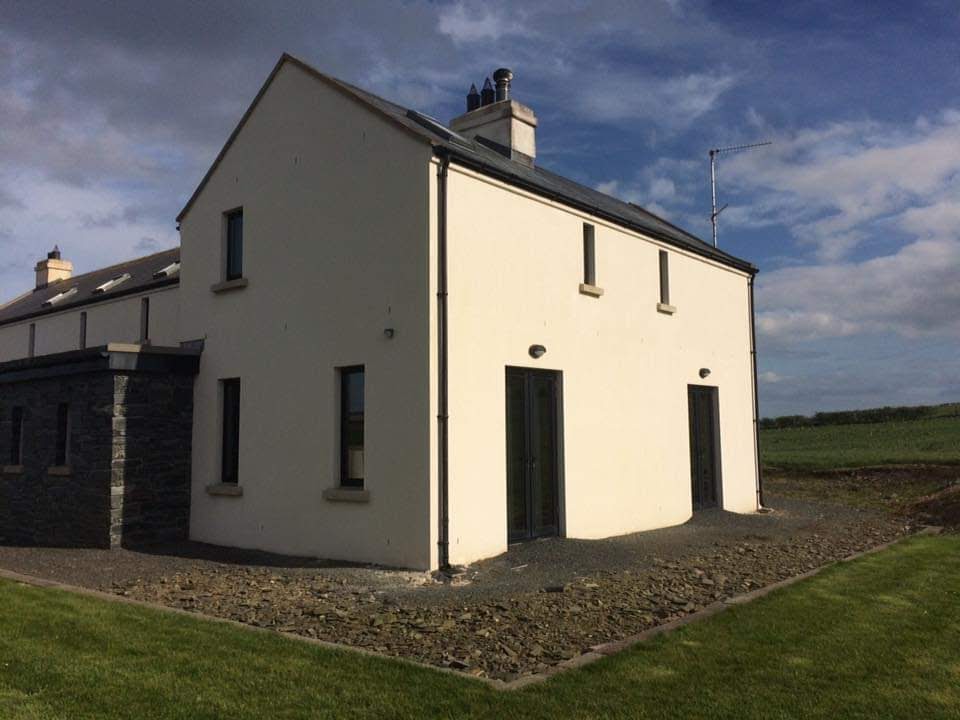 house after render has been professionally cleaned