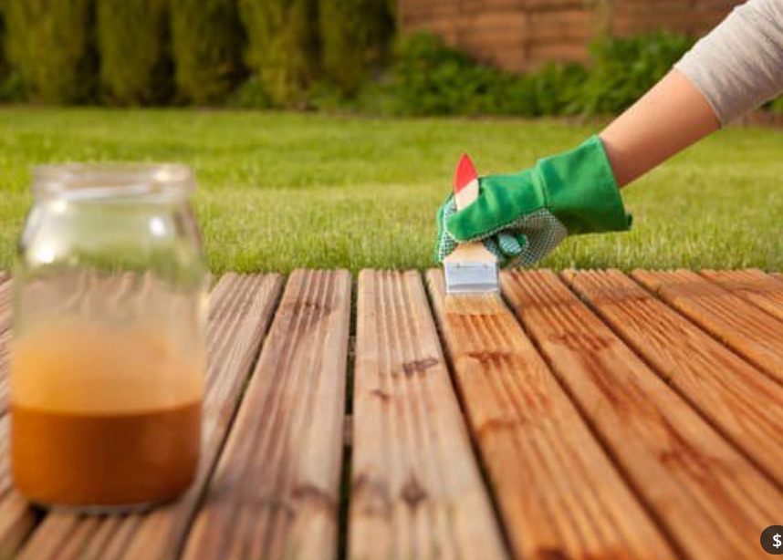 Cleaned decking